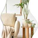 PERFNIQUE Irregular Wall Mirror Asymmetrical Mirror, 34''x20.5'' Decorative Modern Mirrors for Bathroom Bedroom Living Room Entryway, Cloud Frameless Mirror, Wall Mounted (34''x20.5'', Cloud)