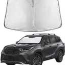 EcoNour Windshield Sunshade Compatible for Toyota Highlander 2020-2024 2025 2026, Sun Visor for Front Windshield & Window Sun Shade Cover, UV Heat Blocker & Protector, Car Accessories