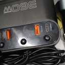 Cigarette Lighter Splitter Adapter 360W: Car 12v Splitter 3 Socket Car Charger Extension Triple USB C 36W and QC3.0 18W Ports 12 Volt Power Outlet DC with Button Switch LED Voltmeter 15A Fuse