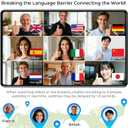 BEARTAIN NE20 Earbuds, 2025 New NE20 AI Translation Earbuds in Real Time, Language Translator Headphones with LCD Touch Screen Audifonos Traductores Ingls Espaol Support 135 Languages for Travel