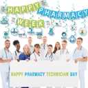 3 x Breling 45 Pcs Pharmacy Technician Day Decorations Including Banner Hanging Swirls Wall Decor Holiday Celebrating Events for Festival Supplies