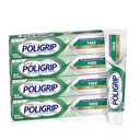 Super Poligrip Zinc Free Denture and Partials Adhesive Cream, 2.4 Ounces, Pack of 4