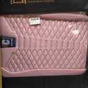 Coverado Leather Seat Covers, Car Seat Covers Full Set, Waterproof Faux Leather Pink & Black Seat Covers, Car Seat Protectors 5 Seats, Automotive Seat Covers Universal Fit for Most Cars SUV Trucks