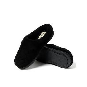 Dearfoams Women's Libby Quilted Terry Clog House Slipper Black XL 11/12