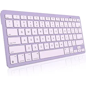 OMOTON Wireless Keyboard for Mac, Compact UltraSlim Design (No Number Pad), Stable Bluetooth Keyboard for Mac, Ergonomic and Portable, Compatible with MacBook Pro/Air/iMac, Silverwhite