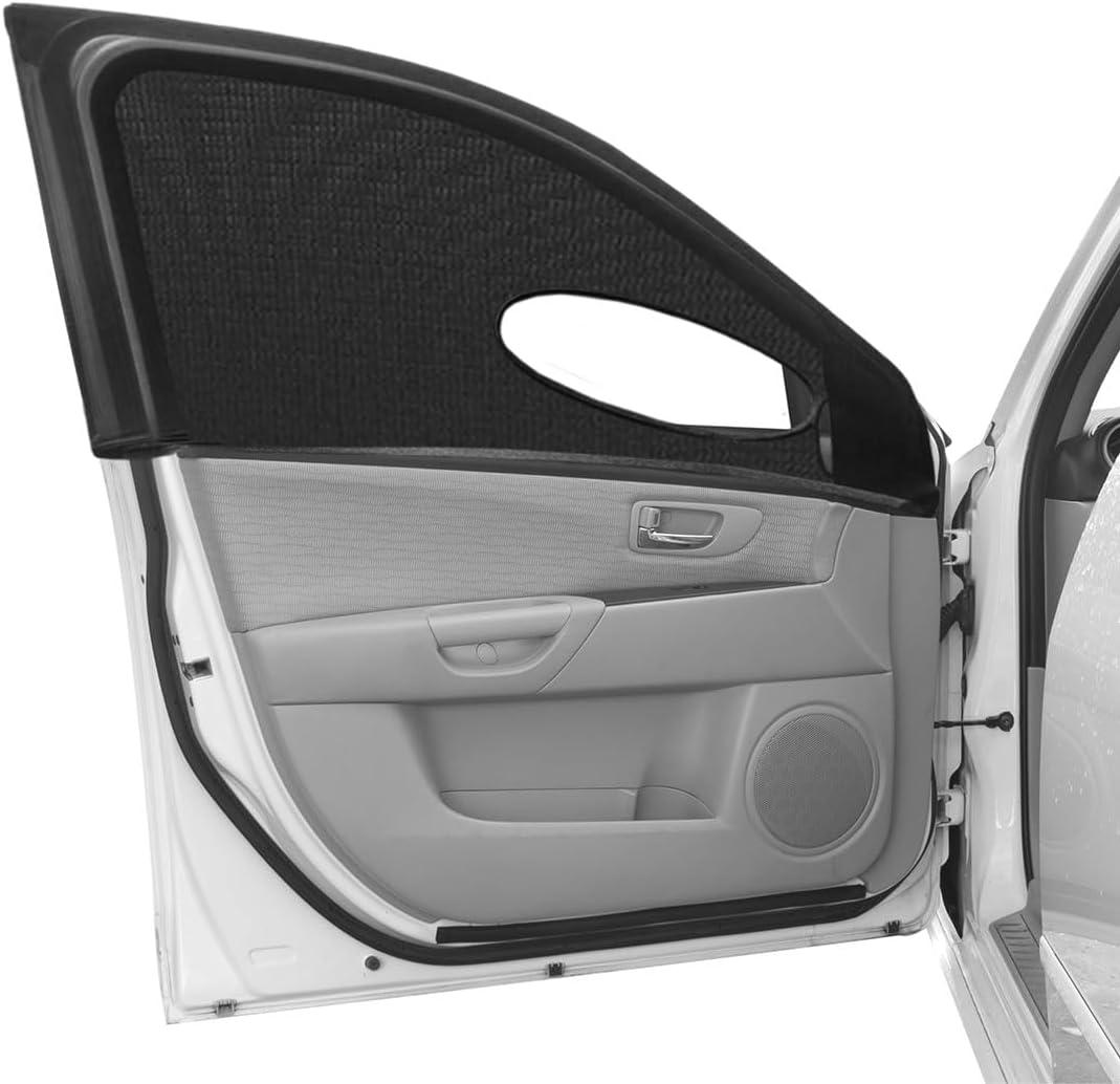 Car Front Window Shade, Breathable Automotive Window Mesh Screen, Privacy Windshield Sunshade for Baby Family Pet, Stretch UV Protection Side Window Cover for Car, Truck, SUV, Camping (Front)