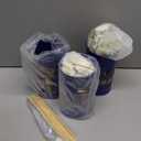 Domensi 3 Sets Graduation Table Centerpiece Decorations Class of 2025 Includes 3 Silk Artificial Flower 9 Congrats Grad Sticks Picks Toppers 3 Metal Vases for Home Party Supplies Gifts (Blue)