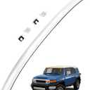 Top Windshield Molding, White, Front Upper Outside, Compatible with Toyota FJ Cruiser 2007-2014 | Replace# 75503-35061-A0 755033501 Windshield Reveal Moulding Trim, Outer Pillar Panel, w/Side Clips