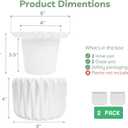 6 Inch African Violet Pots Self Watering, Ceramic Planter with Water Reservoir and Fill Lines, 4 Inch Opening, Indoor Flower Pot, Holds 3 Weeks of Water (2 Pack White)