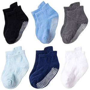 Amazon Kid's Socks For Kids Spring/Summer Baby Socks For Boys Pure Cotton Boat Socks For Kids  3T-5T 6 Pair Assorted