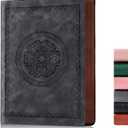 2025 Leather Vintage Journal Notebook,300 Pages,Leather Softcover Lined Journal Notebooks for Women Men,Notebook Journals for Writing Travel,Business,Office,Grey