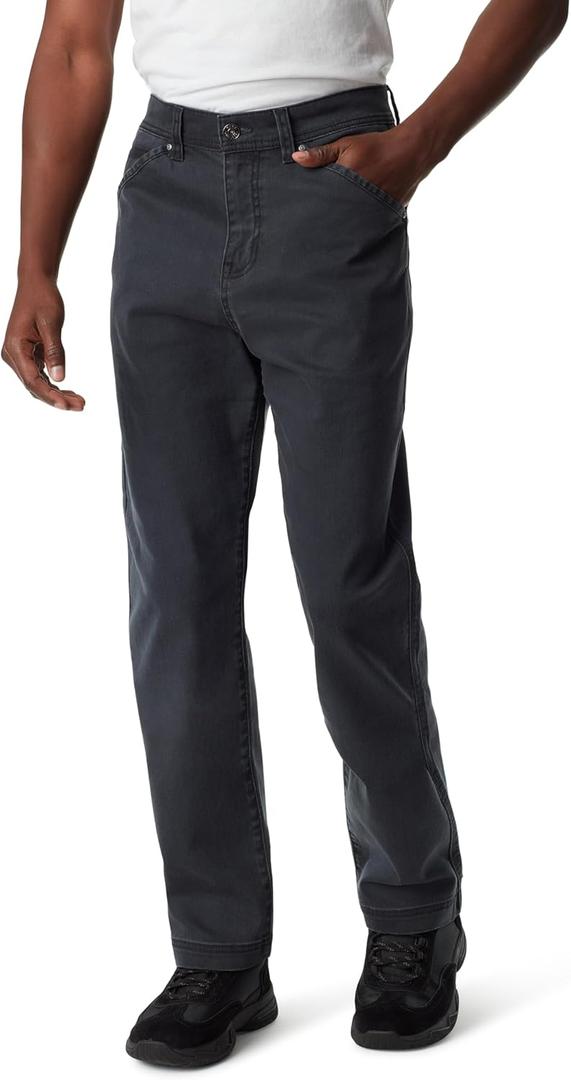 Mens Everyday Straight Leg Pant with 6 Pockets Standard (38, Caviar)