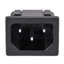 uxcell C14 Panel Mount Plug Adapter AC 250V 10A 3 Pins IEC Inlet Plug Power Connector Socket Straight Pack of 10