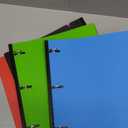 INFUN 1 INCH Telescoping 3 Ring Binder - 4PCS, Portable Plastic Binder with Telescoping Spine 3 Ring Binders with Foldable Front Cover Holds 8.5" x 11" Paper for School,Office and Homes (Red+pink+ Blue+green)