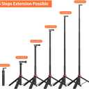 UURig Telescopic Selfie Stick Long with Tripod, Waterproof Hand Grip, for Insta360X5/X4, GoPro Hero 13 12 11 10 9 8 7 6 5 4 3 2, Fusion, Max, Session, AKASO, SJCAM, DJI OSMO Action 6/5Pro/4/3 GoPro