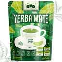 3 x Yerba Mate Instant Tea Powder, 4-in-1 Peach Mango Flavor Super Drink with Prebiotics and Probiotics Lions Mane L-Theanine for Natural Energy & Gut Health, Reduce Brain Fog Low Sugar 30 Servings