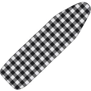 Tegeme Gingham Ironing Board Cover and Pad 15 x 54 Inch Buffalo Plaid Cotton Thick Padded with Elastic Edge and Hook and Loop Laundry Room Decor Fits Standard Size