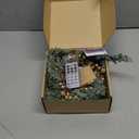 Norfolk Pine String Lights & White Berry 6.5FT & 25LEDs Delicate Christmas Garland with Lights Battery Operated with Remote Ideal for Indoor & Outdoor Decorations Petite Christmas Garland for Mantle