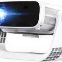 Wielio 2026 Smart Projector Android TV with WiFi 6 and Bluetooth 5.0 Built in 1000+ Apps 240 ANSI Portable Bedroom Mini Movie Projector Support 4K/1080P Auto Keystone & Zoom
