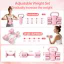 Adjustable Kettlebell Set, 4-in-1 Free Weight Kettlebell sets (5.5lbs 7.7lbs 9.9lbs 12.1lbs) for women, Hand Weight Dumbbell Set of 2 for Home Gym Fitness Training