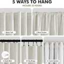 MIULEE Linen 100% Blackout Curtains 108 Inch Long 2 Panels, Back Tab Pinch Pleat Hook Belt Clip Rings Thermal Insulated Drapes for Bedroom Living Room Ivory Natural Farmhouse Black Out Window Curtains