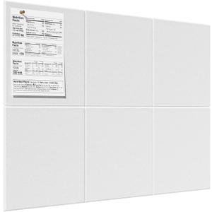 MaxGear Large Cork Board for Wall 36" x 24", White Bulletin Board, 6 Pack Felt Wall Tiles with Pushpins, Cork Boards for Office Pin Board Tack Board Cork Boards