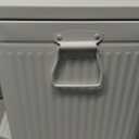 Small Trash Can with Lid Soft Close-10L/2.6 Gal Stainless Steel Outdoor Dog Poop Garbage Can-Metal Waste Bins with Pedal for Bathroom Bedroom Office-White