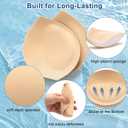 Nimiah Waterproof Swimsuit Push-up Inserts - Bra Pads Cup 2 Pairs Comfy Breast Enhancer Add Instant Volume for Bikini