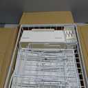 7 code Large Dish Drying Rack, 2-Tier Dish Racks for Kitchen Counter, Detachable Large Capacity Dish Drainer Organizer with Utensil Holder, Dish Drying Rack with Drain Board, White