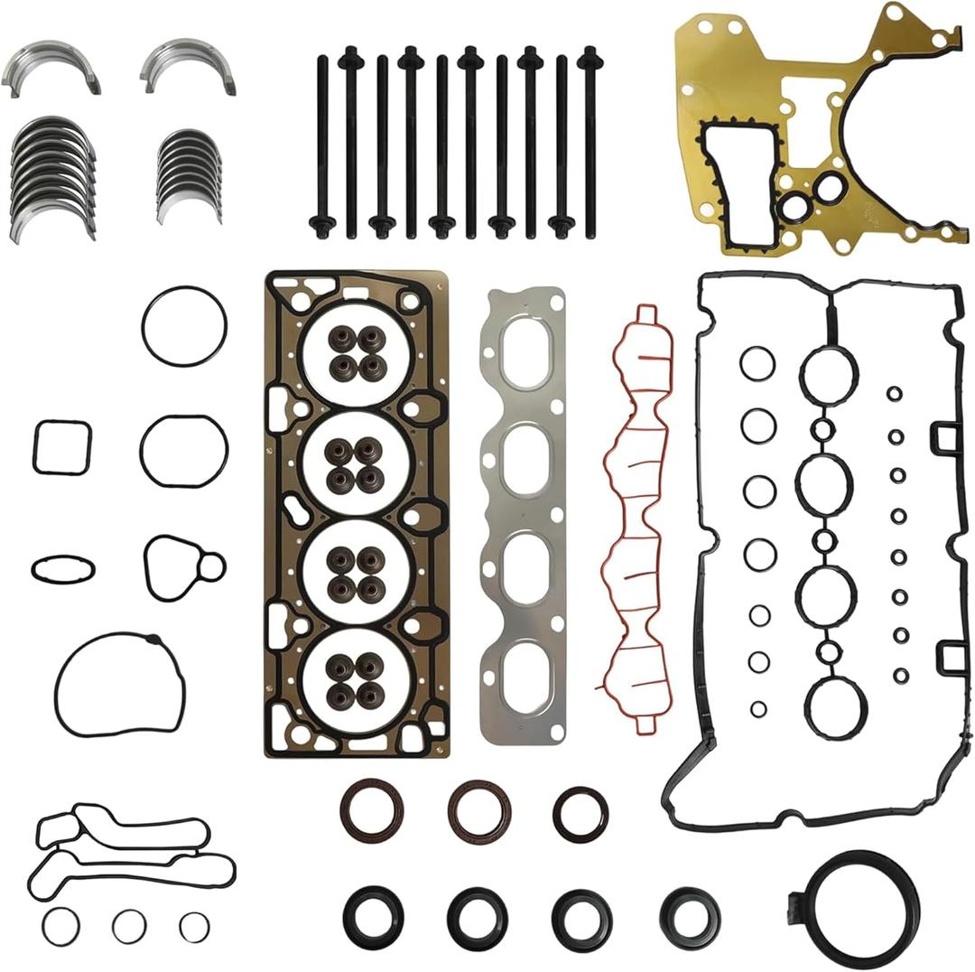 1.8 Engine Head Gasket Set With Bearings Bolts Fit For Chevy Cruze,Sonic,Cruze Limited,1.8L L4 DOHC 16V 2011-2018 Replacement HS26516PT1 TCKWP338 24422964 EP180