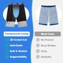 Mens Swim Trunks with Compression Liner, Magic Mushrooms Skulls Men Bathing Suit Swimming Trunks 9 inch inseam Board Shorts Men's Swimwear, 4 Way Stretch Beach Shorts Quick Dry Swimsuits (M)