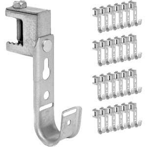 ICC Beam Clamp J Hook 3/4 Without Retainer Clip - Galvanized Steel Cable Management Hooks for Hanging Cable to Beams - Rust-Resistant, EIA and TIA Compliant - 3/4 Inch 25 Pack