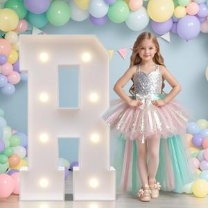 JoyMuse Mosaic Letters 3 Feet Tall, Light Up Letters 3FT with Lights, Large Letters for Party, Letter R Light Up Letters for Baby Shower Wedding Proposal Graduation Birthday Decorations