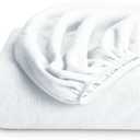 Bare Home Super Soft Fleece Fitted Sheet - Full Size - Extra Plush Polar Fleece - Deep Pocket - All Season Cozy Warmth (Full, White)