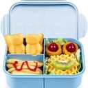 MISS BIG® Bento Box,Bento Box Adult,Lunch Box,Ideal Leak Proof Lunch Containers,No BPAs and No Chemical Dyes Bento Lunch Box,Dishwasher and Microwave Safe Lunch Containers for Adults(1900ml Blue)