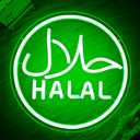 Halal Neon Signs for Wall Decor Dimmable Led Green Restaurant Neon Light Signs for Beef Chicken Candy Snack,Halal Hanging Door Sign Light