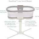 HALO BassiNest Luxe Swivel Sleeper - Over-Bed Baby Bassinet with 360° Rotation, Vibrations, White Noise, and Safe Close-Sleeping Design, Dove Grey Tweed