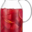 Karafu 81 Ounces/2.4 Liter Glass Pitcher with Lid, Heat-resistant Water Jug for Hot/Cold Water, Ice Tea and Juice Beverage