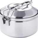 Fire-Maple Antarcti 1.0 Liter Stainless Steel Camping Bowls with Locking Lid, Camping Cook Pot Folding Handle