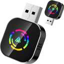 Wireless Carplay Adapter for iPhone,Carplay Wireless Adapter for Car with Wired CarPlay,Mini Compact Design with USB/Type-C Port,Plug and Play,Stable Connection & No Delay-Black