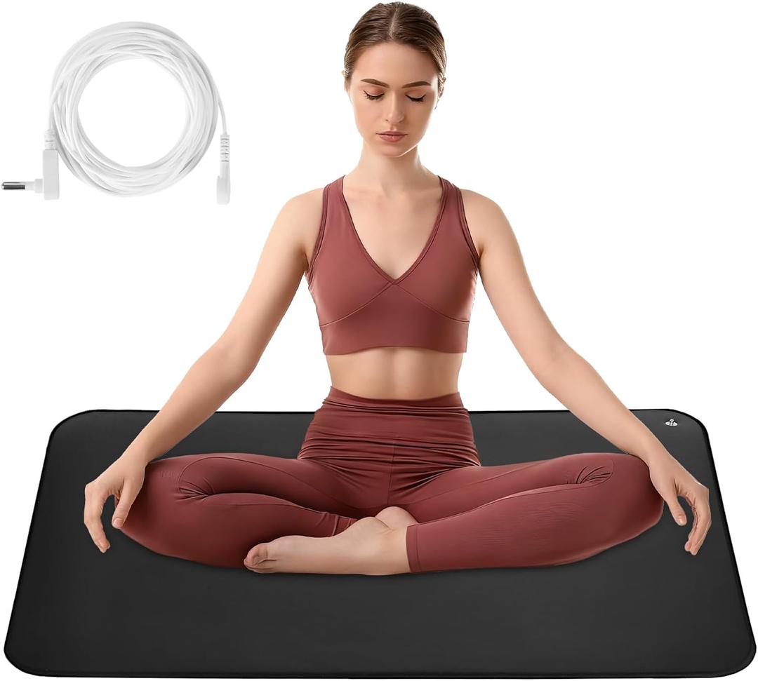 Grounding Mat 35" x 24" Conductive Grounding Pad for Home Use, Connect to Earth's Natural Surface Indoors