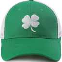 St Patricks Day Hat Clover Trucker Hats Green Shamrock Baseball Cap Irish St. Patty’s Saint Patrick Accessories
