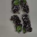 5pcs Purple Simulation Grapes Bunches Lifelike Artificial Grapes Fake Grape Bundle for Vines Decoration Kitchen Garland Decor Faux Fruit Props(36grains 7 Inches Long)