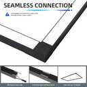 8FT x 4FT LED connectable Linear Lights Rectangular Set 260W Dimming, 3000K to 6000K Color Changing, Commercial Hanging LED Shop Light Fixtures for Office Work Shop Garages