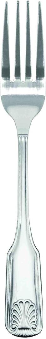 Thunder Group SLSS006 Dinner Fork, 7.68", 18/0 Stainless Steel, Mirror-Finish, Sea Shell, Pack of 12