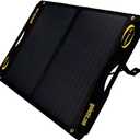 GoPower DuraLite 100-Watt Solar Panel with 30-Amp PWM Charge Controller, Foldable, High-Efficiency Monocrystalline Cells, Expandable to 300-Watt, Ideal for Camping, RVs, Campers, ATVs, Boats - Black
