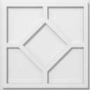 Ekena Millwork CMP16EY Embry Architectural Grade PVC Contemporary Urethane Ceiling Medallions 16"OD x 5 1/2"C x 1"P