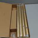 Curtain Rods for 28-68” Windows, Splicing Construction, 1” Adjustable Drapery Rod with Aluminum Alloy Brackets and Finials for Window, Sliding Door, Patio, Living Room Decoration, Brushed Gold