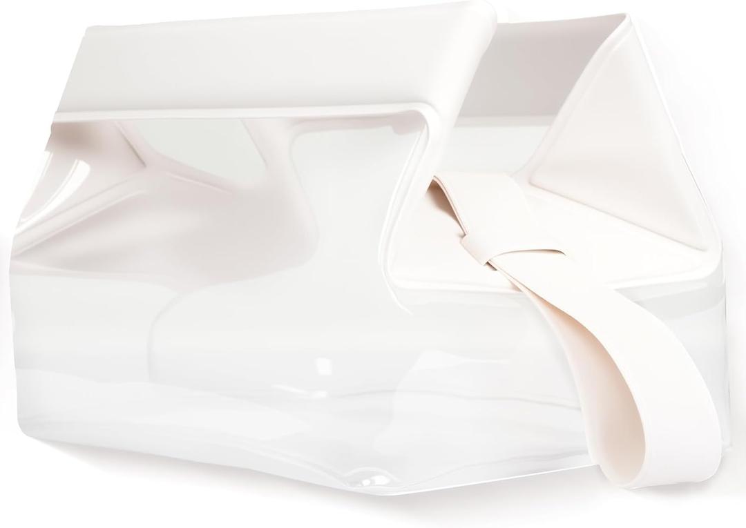 RAWILL 1PC Clear Toiletry Bag with Magnetic Closure, Toiletry Bags for Traveling Women,Small Makeup Pouch for Airplane, Vacation, Camping.