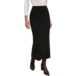 SOLY HUX Women's Elastic Waist Casual Long Skirt, XL